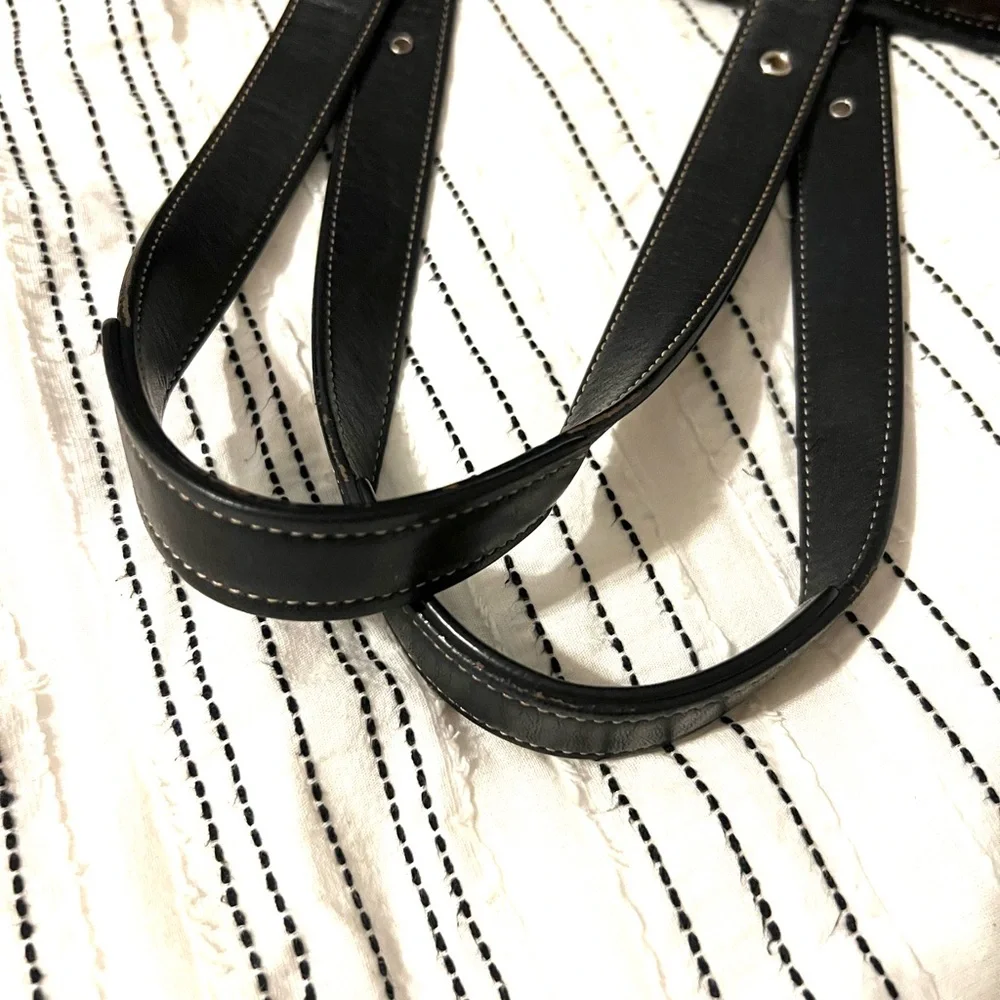 Vintage Coach Black Leather Bucket Handbag Purse No. M3S-7588 - Picture 3 of 12